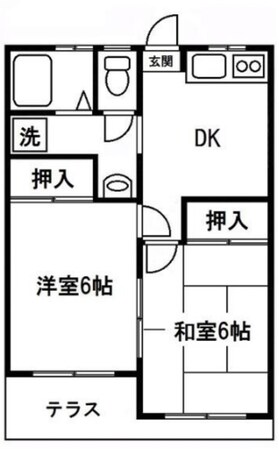 向南コーポの物件間取画像